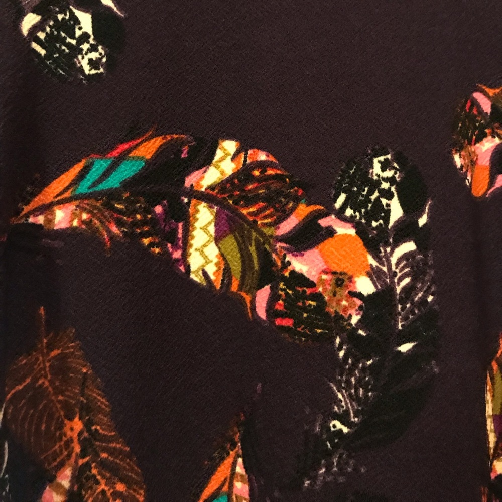 Lula Roe Purple Feathers Dress